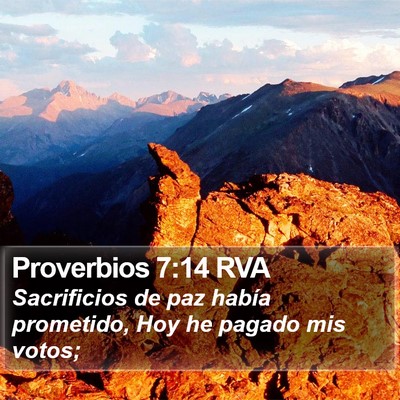 Proverbios 7:14 RVA Bible Verse Image