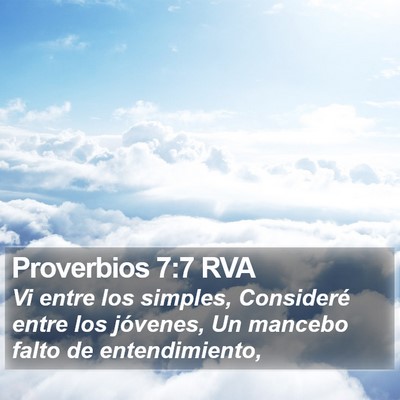 Proverbios 7:7 RVA Bible Verse Image