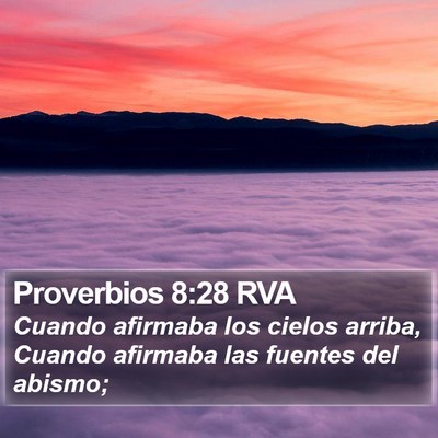 Proverbios 8:28 RVA Bible Verse Image