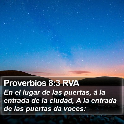 Proverbios 8:3 RVA Bible Verse Image