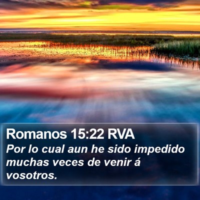 Romanos 15:22 RVA Bible Verse Image