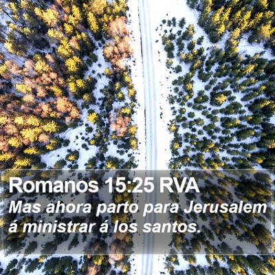 Romanos 15:25 RVA Bible Verse Image