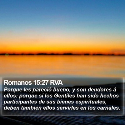 Romanos 15:27 RVA Bible Verse Image
