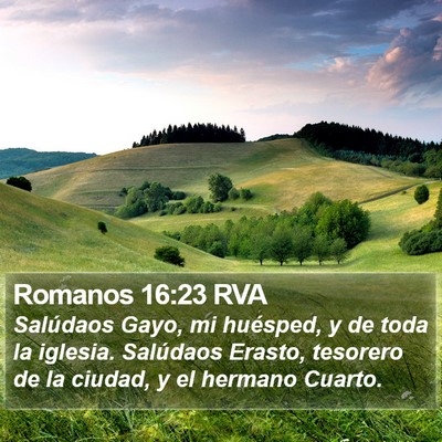 Romanos 16:23 RVA Bible Verse Image