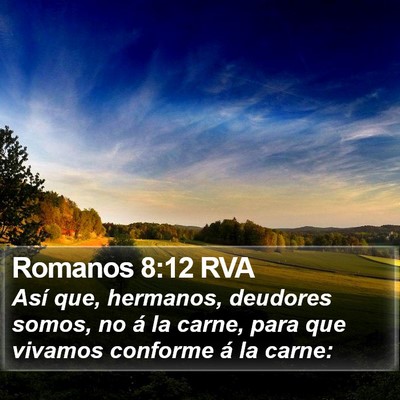 Romanos 8:12 RVA Bible Verse Image