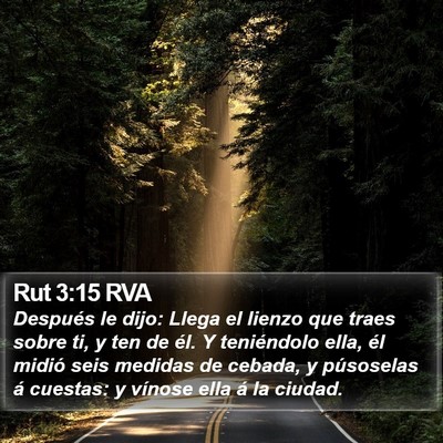 Rut 3:15 RVA Bible Verse Image