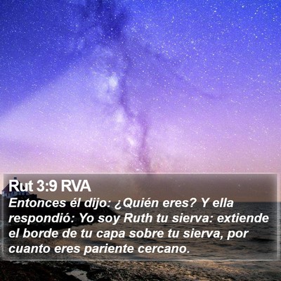 Rut 3:9 RVA Bible Verse Image
