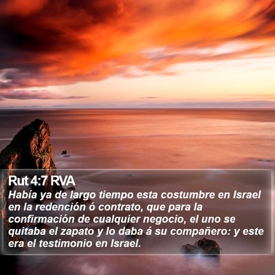Rut 4:7 RVA Bible Verse Image