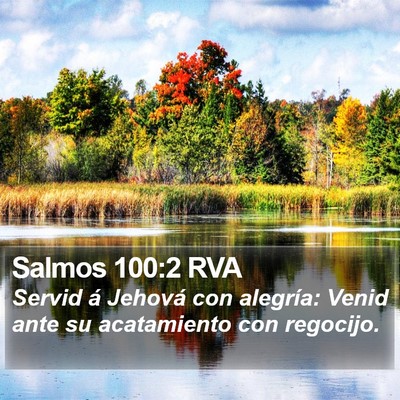 Salmos 100:2 RVA Bible Verse Image