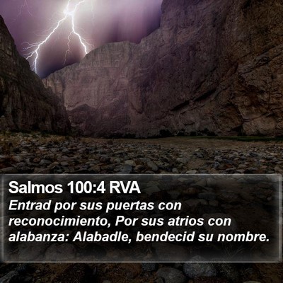 Salmos 100:4 RVA Bible Verse Image