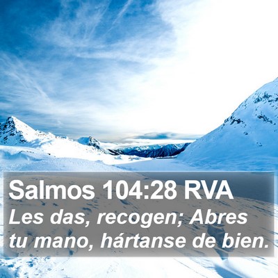 Salmos 104:28 RVA Bible Verse Image