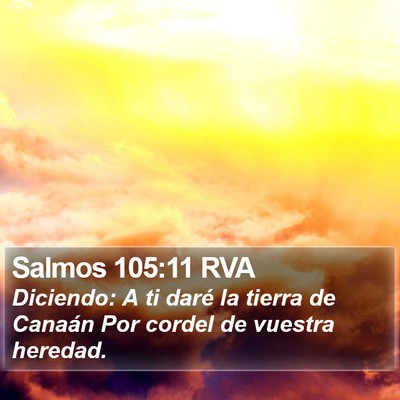 Salmos 105:11 RVA Bible Verse Image