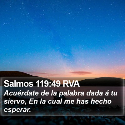 Salmos 119:49 RVA Bible Verse Image