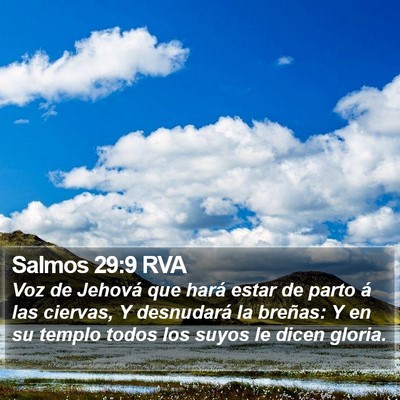 Salmos 29:9 RVA Bible Verse Image