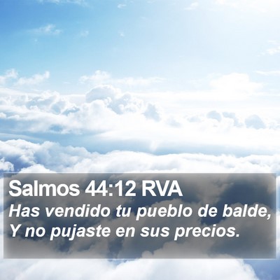 Salmos 44:12 RVA Bible Verse Image