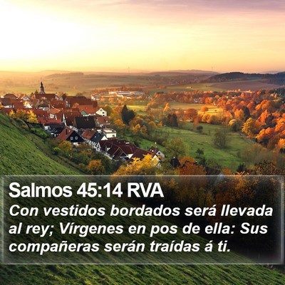 Salmos 45:14 RVA Bible Verse Image