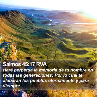 Salmos 45:17 RVA Bible Verse Image