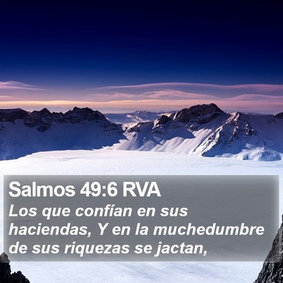 Salmos 49:6 RVA Bible Verse Image
