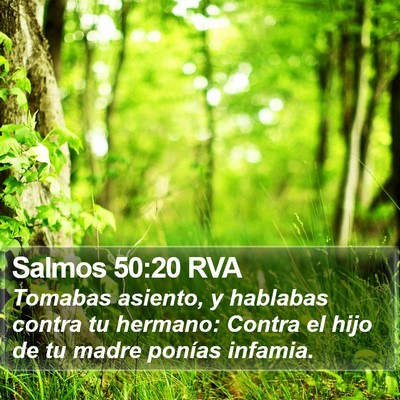 Salmos 50:20 RVA Bible Verse Image