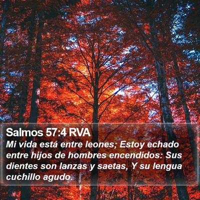 Salmos 57:4 RVA Bible Verse Image