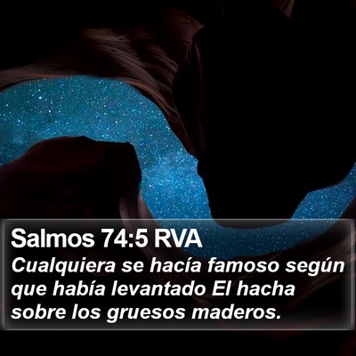 Salmos 74:5 RVA Bible Verse Image