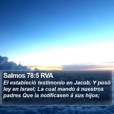 Salmos 78:5 RVA Bible Verse Image