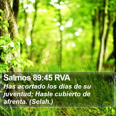 Salmos 89:45 RVA Bible Verse Image