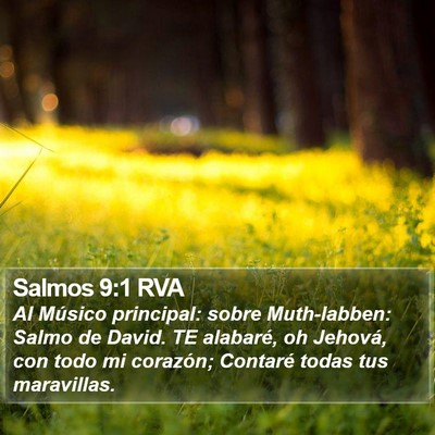Salmos 9:1 RVA Bible Verse Image