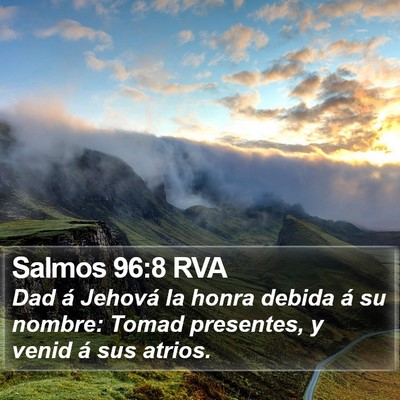 Salmos 96:8 RVA Bible Verse Image