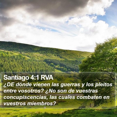 Santiago 4:1 RVA Bible Verse Image