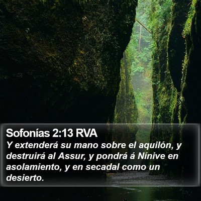 Sofonías 2:13 RVA Bible Verse Image