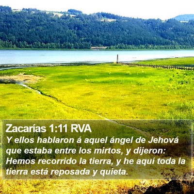 Zacarías 1:11 RVA Bible Verse Image