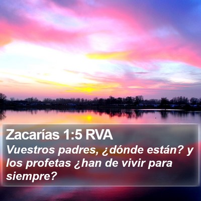 Zacarías 1:5 RVA Bible Verse Image