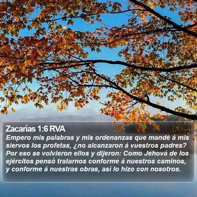 Zacarías 1:6 RVA Bible Verse Image