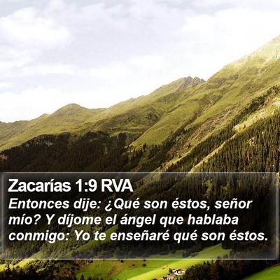 Zacarías 1:9 RVA Bible Verse Image