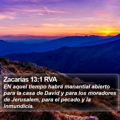 Zacarías 13:1 RVA Bible Verse Image