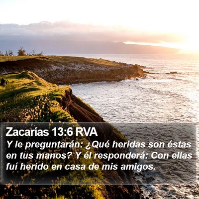 Zacarías 13:6 RVA Bible Verse Image
