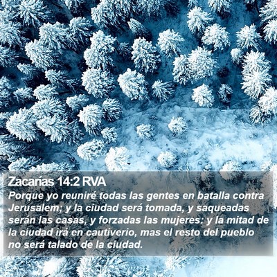 Zacarías 14:2 RVA Bible Verse Image