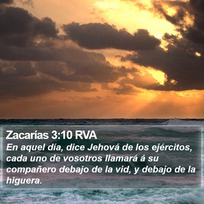 Zacarías 3:10 RVA Bible Verse Image