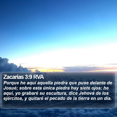 Zacarías 3:9 RVA Bible Verse Image