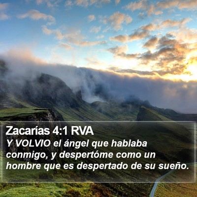 Zacarías 4:1 RVA Bible Verse Image