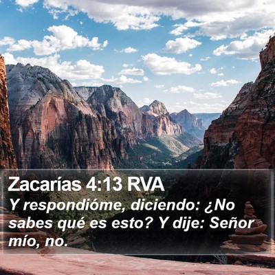 Zacarías 4:13 RVA Bible Verse Image