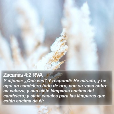 Zacarías 4:2 RVA Bible Verse Image