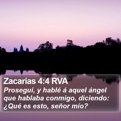 Zacarías 4:4 RVA Bible Verse Image