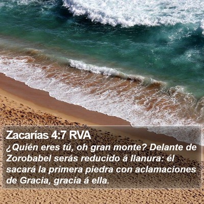 Zacarías 4:7 RVA Bible Verse Image