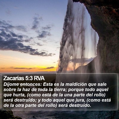Zacarías 5:3 RVA Bible Verse Image