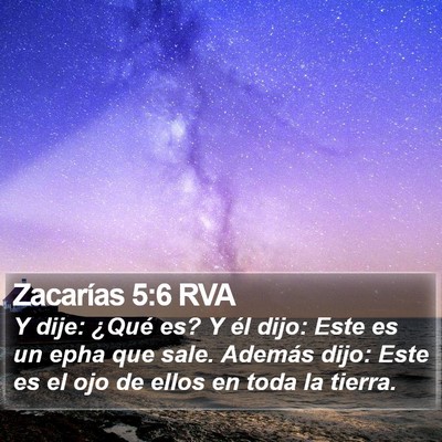Zacarías 5:6 RVA Bible Verse Image