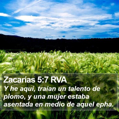 Zacarías 5:7 RVA Bible Verse Image