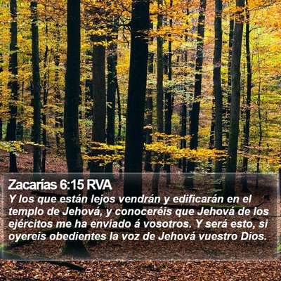 Zacarías 6:15 RVA Bible Verse Image