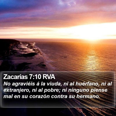 Zacarías 7:10 RVA Bible Verse Image